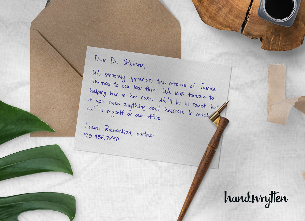 How To Write a Thank You for Referral Note - Handwrytten